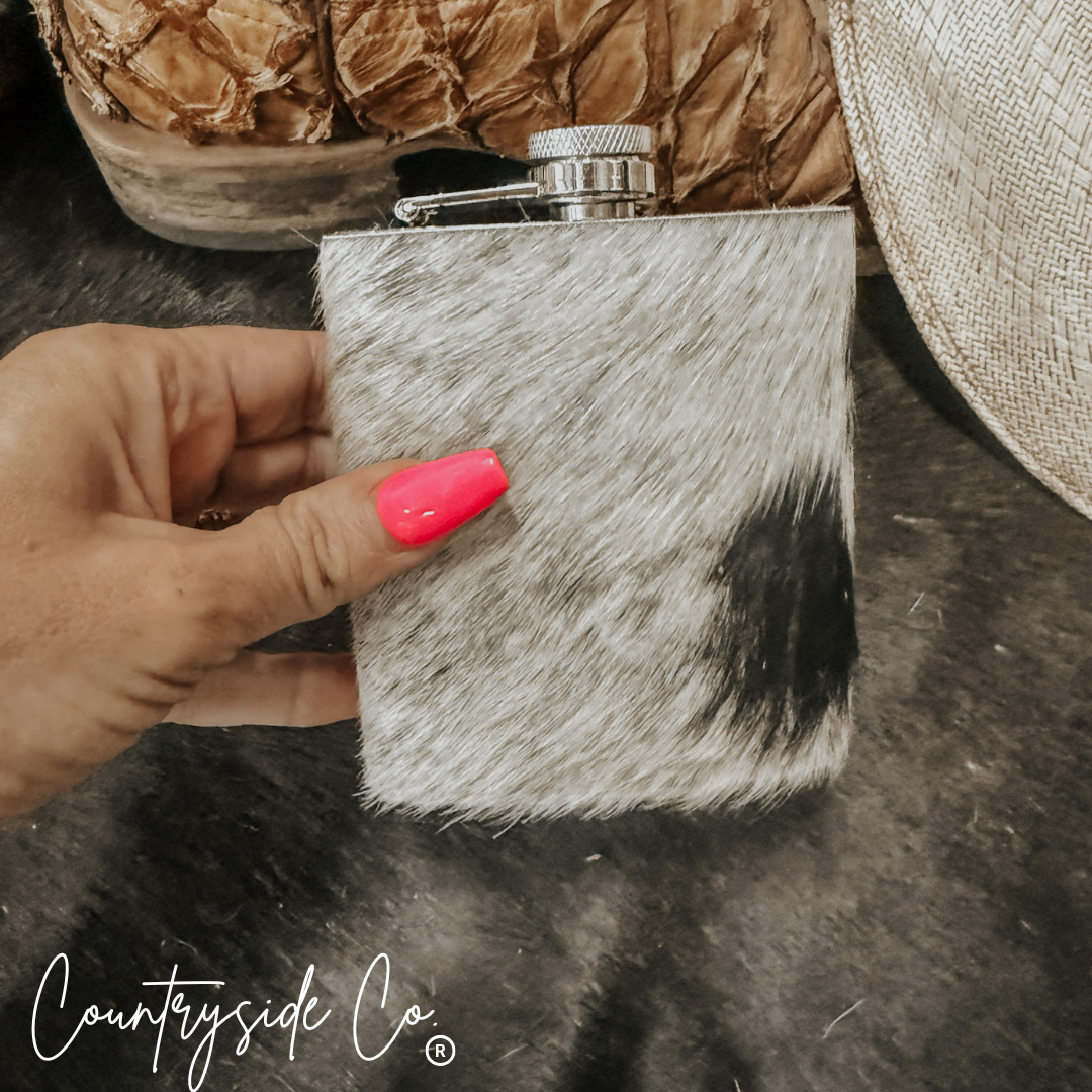 Cowhide Flask by Countryside Co.