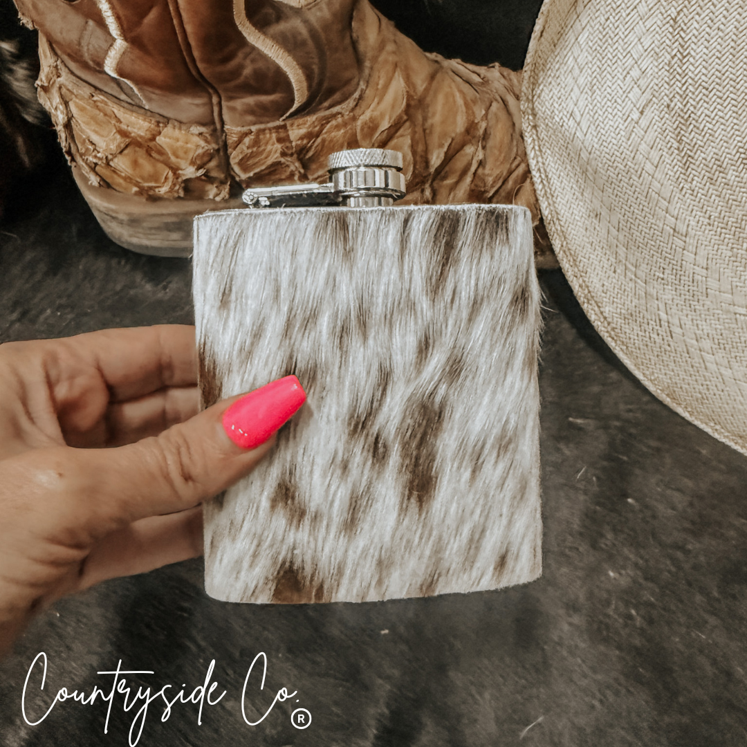 Cowhide Flask by Countryside Co.
