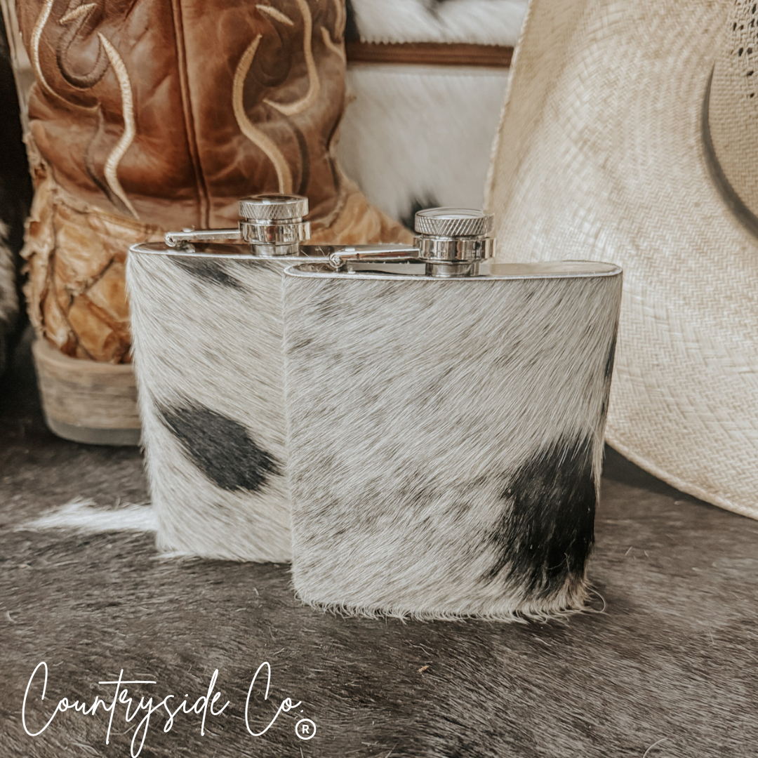 Cowhide Flask by Countryside Co.