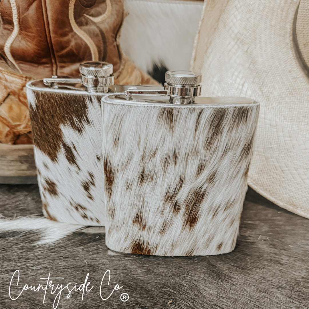 Cowhide Flask by Countryside Co.