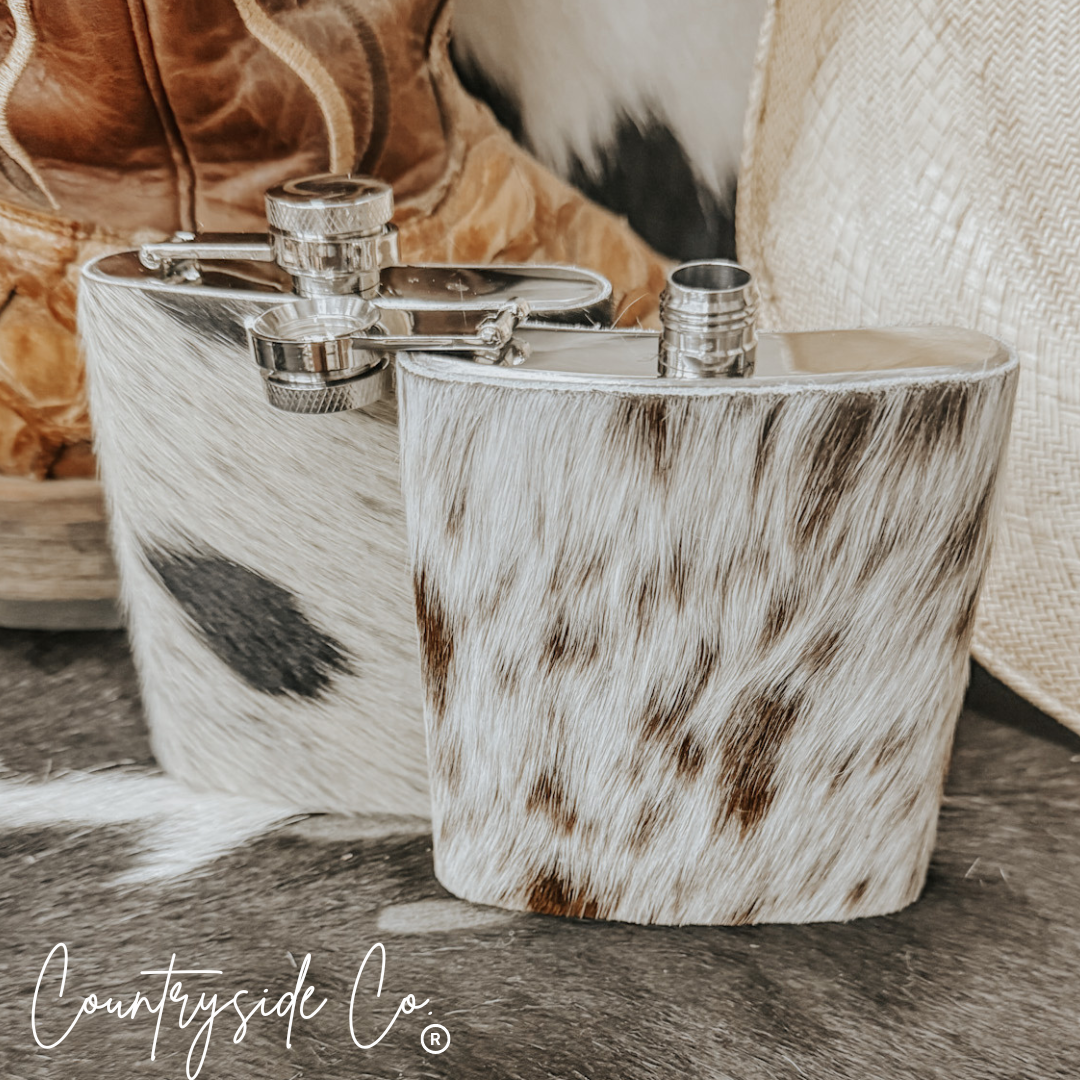Cowhide Flask by Countryside Co.