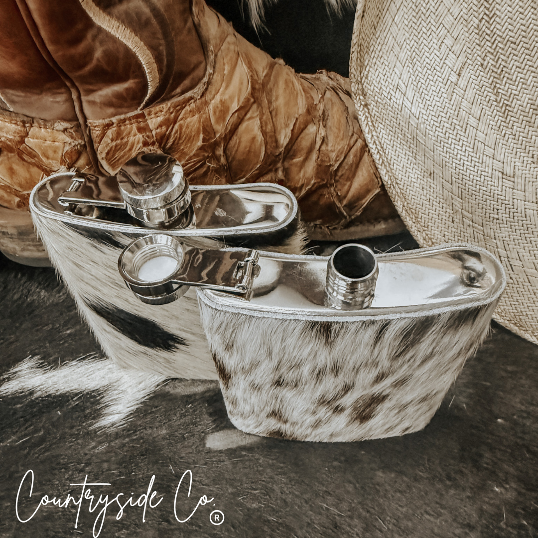 Cowhide Flask by Countryside Co.