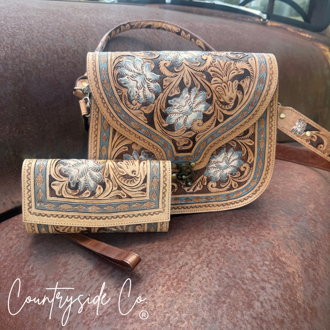 Stella Tooled Leather Wallet