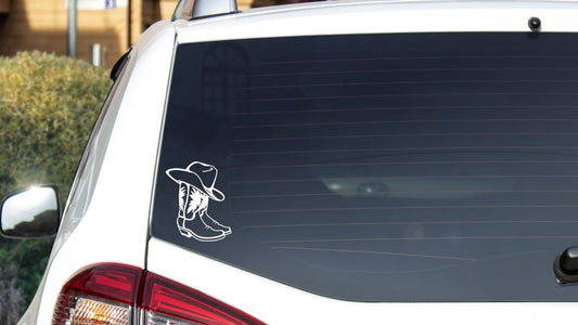 Cowboy Boots & Hat Decal