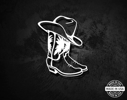 Cowboy Boots & Hat Decal