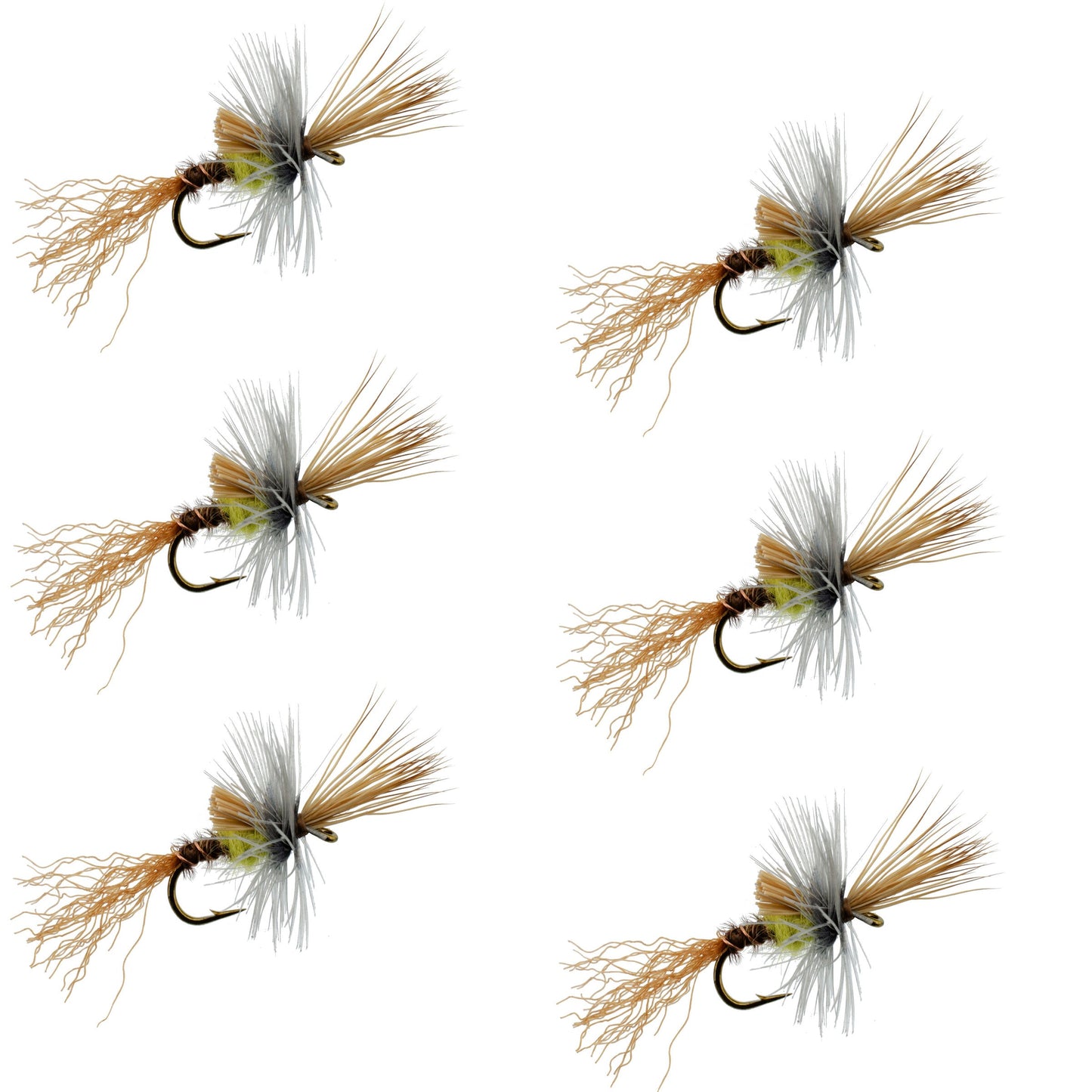 Pale Morning Dun PMD Cripple Mayfly 6 Flies Hook Size 16