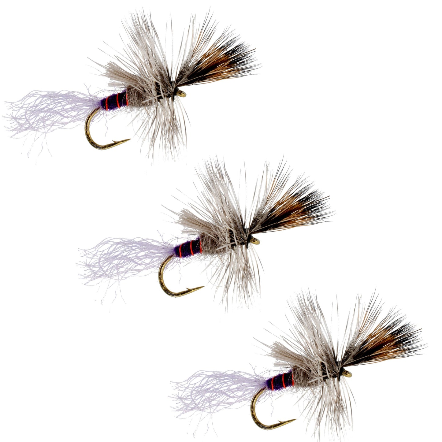 3 Pack Purple Haze Cripple Mayfly Hook Size 16