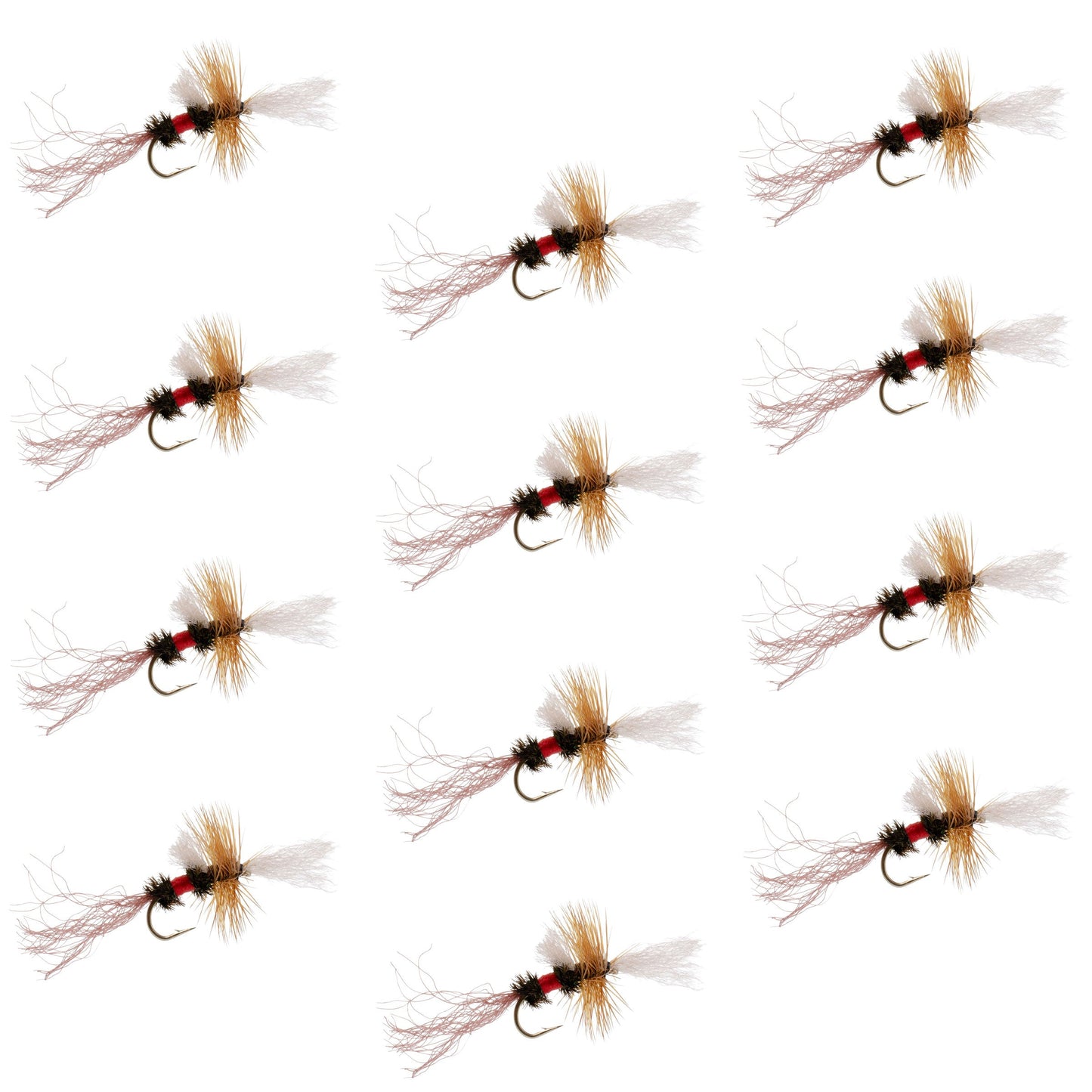 Royal Wulff Cripple Mayfly - Caddis Emerger - 1 Dozen Flies Hook Size 20