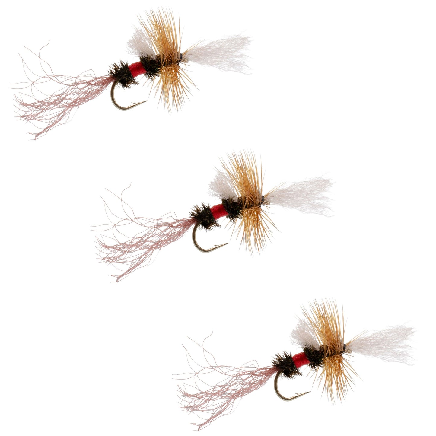 3 Pack Royal Wulff Cripple Mayfly - Caddis Emerger Hook Size 18