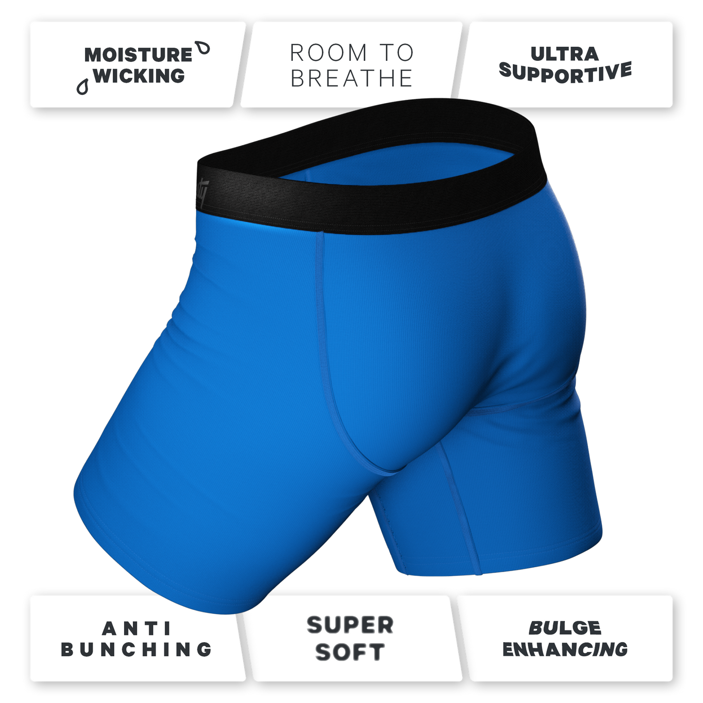 The Crown Jewels | Royal Blue Long Leg Ball Hammock® Pouch Underwear With Fly