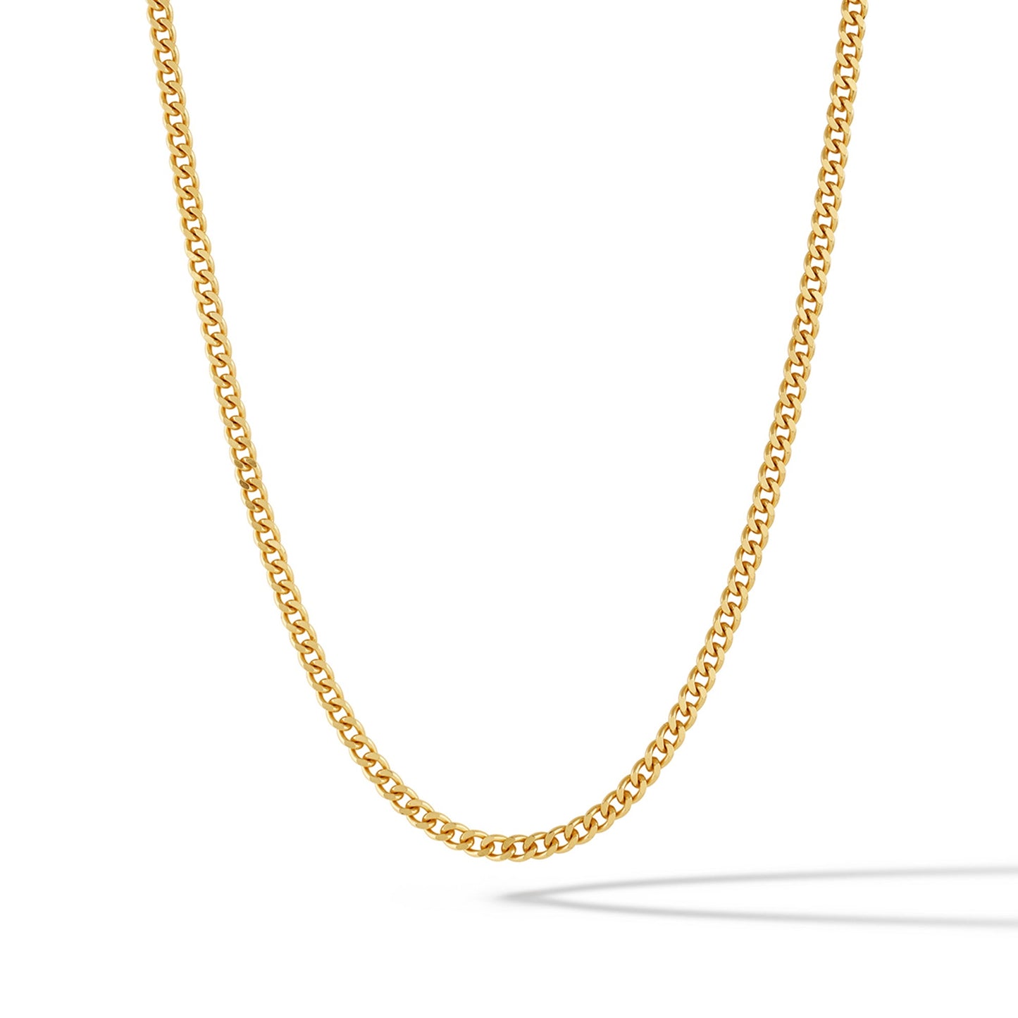 Curb Chain Necklace, 3MM Set - 14K Gold