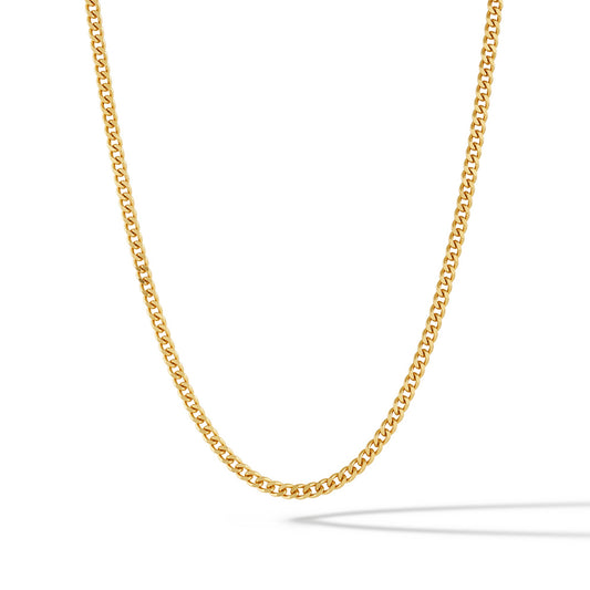 Curb Chain Necklace, 3MM Set - 14K Gold