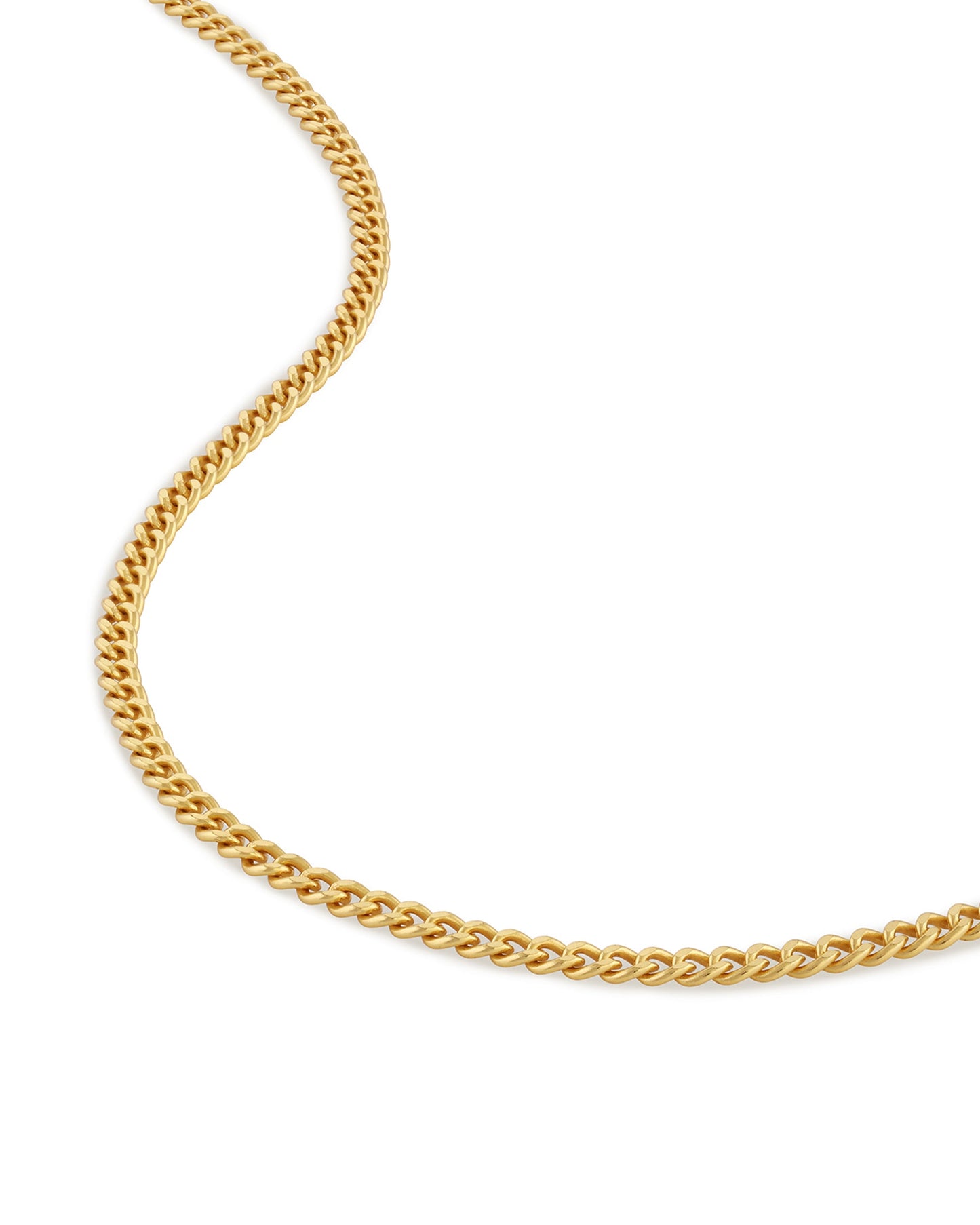 Curb Chain Necklace, 3MM Set - 14K Gold
