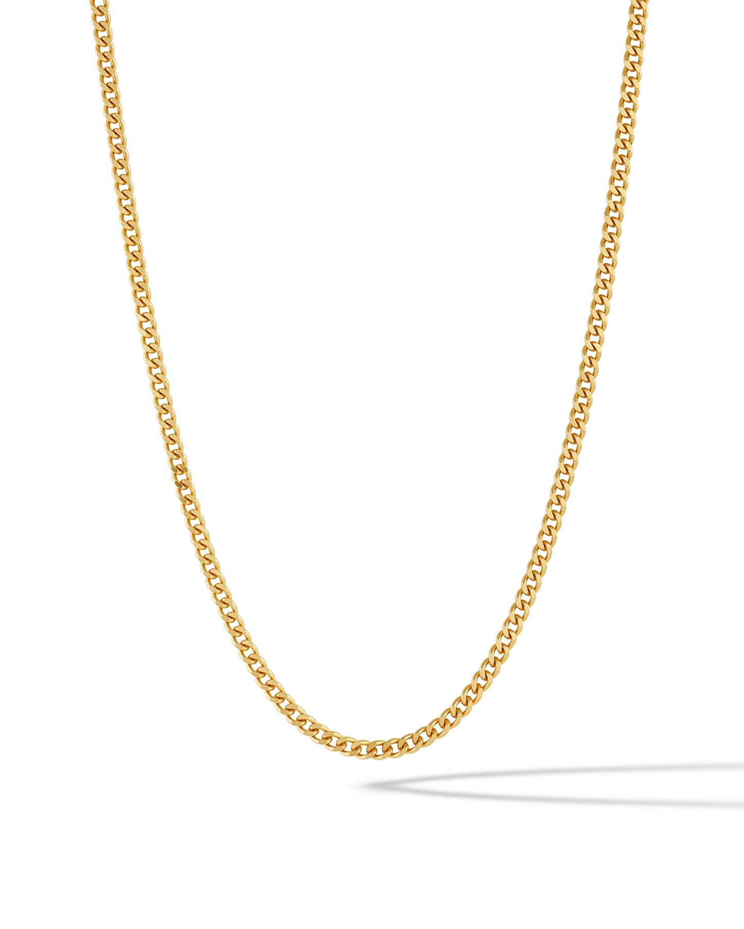 Curb Chain Necklace, 3MM Set - 14K Gold