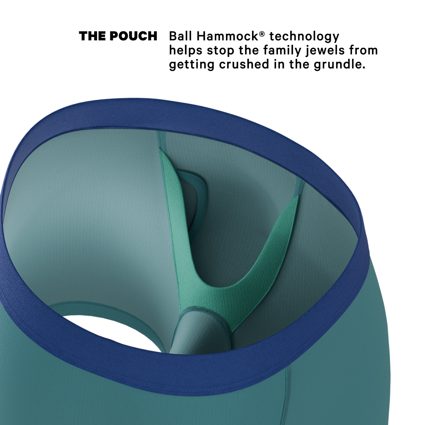 The Curacao | Teal Ball Hammock® Pouch Underwear With Fly