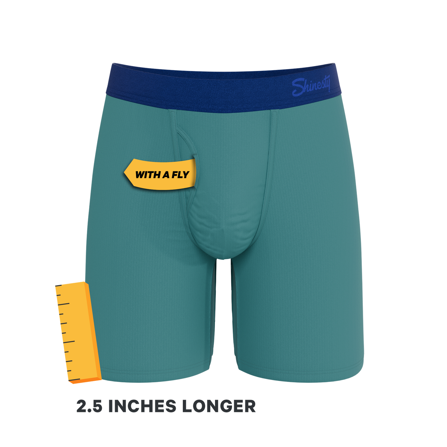 The Curacao | Teal Long Leg Ball Hammock® Pouch Underwear With Fly