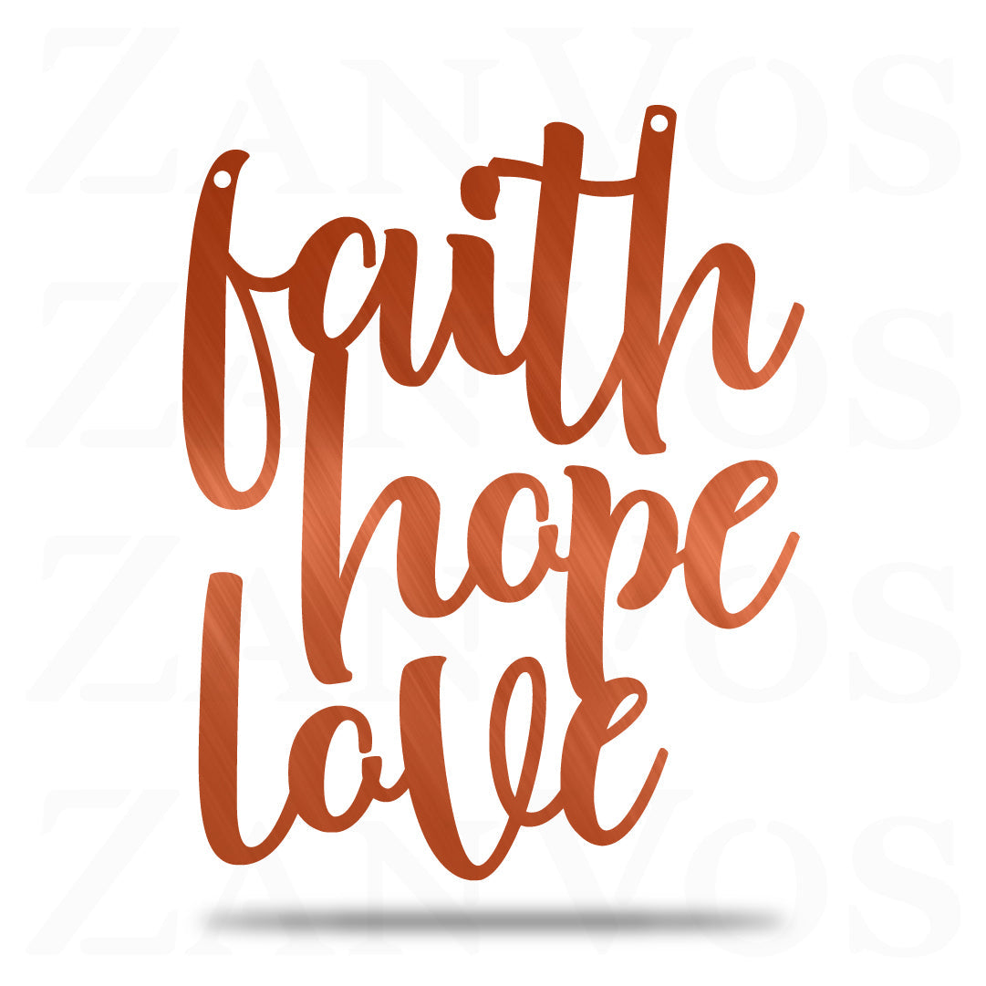 Cursive Faith Hope Love