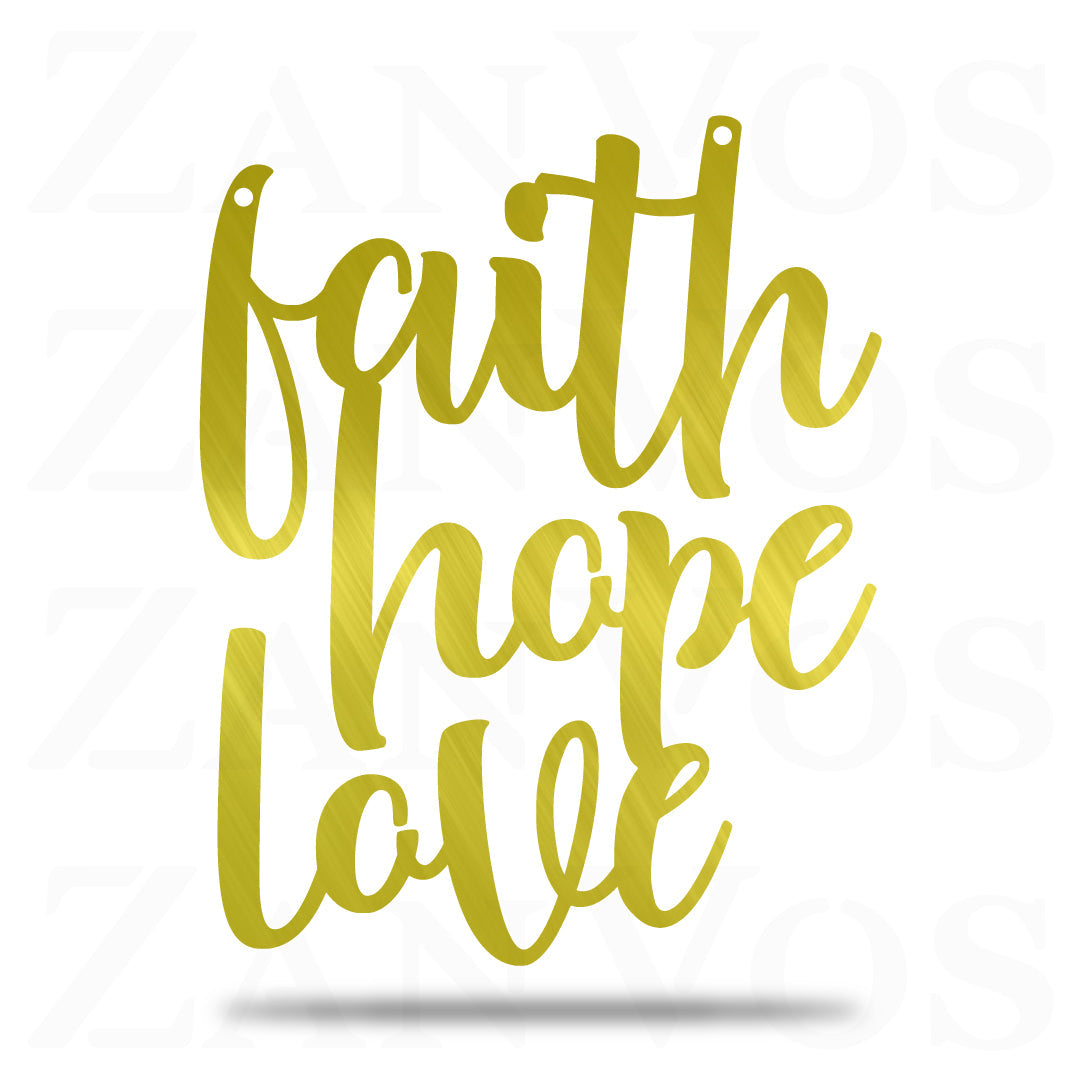 Cursive Faith Hope Love