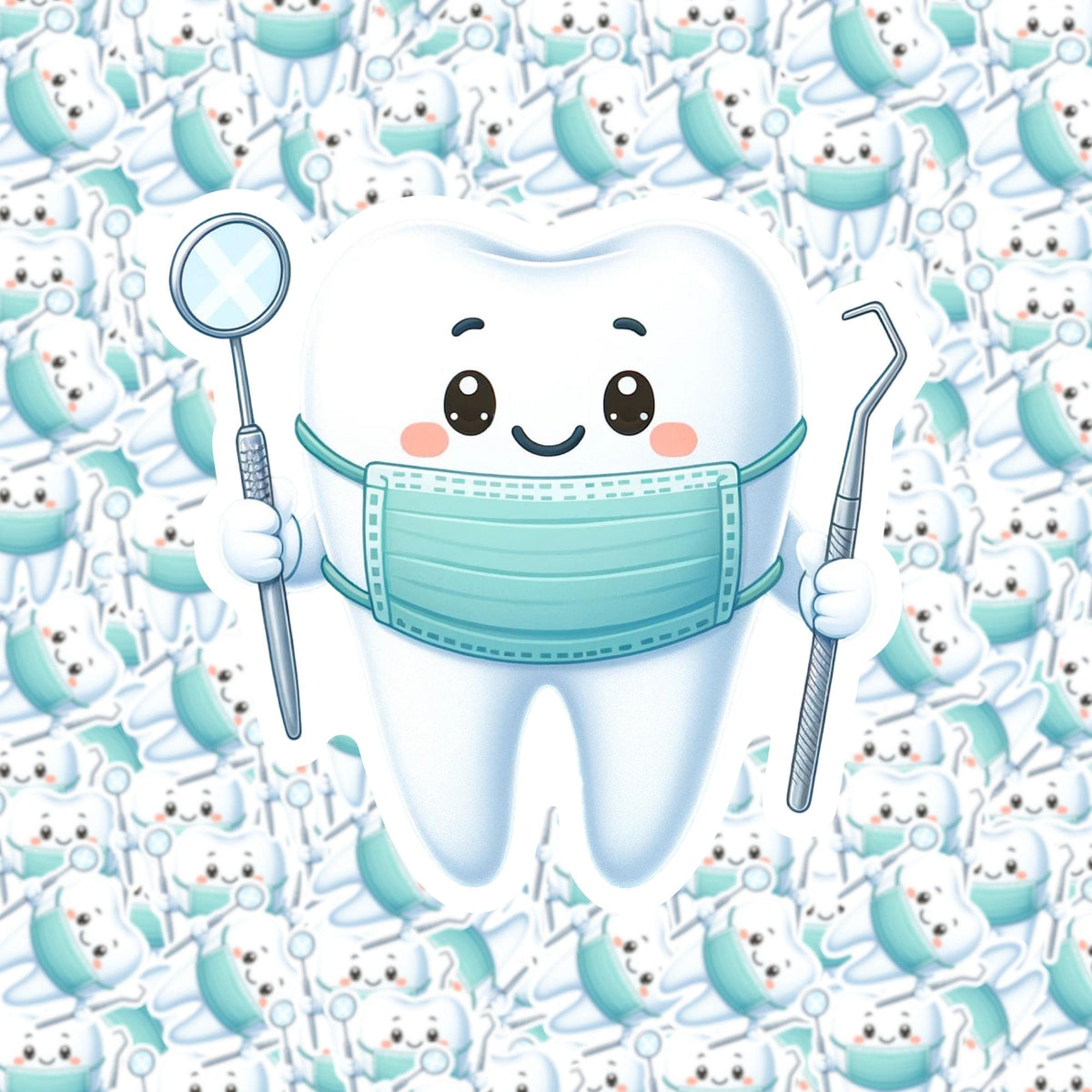 Cute Dental Tooth Sticker