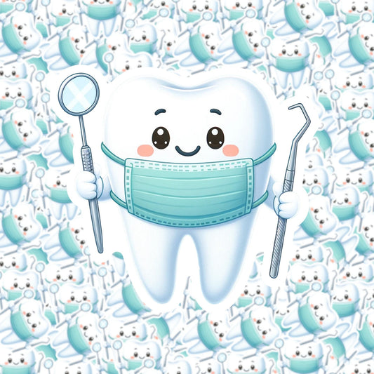 Cute Dental Tooth Sticker
