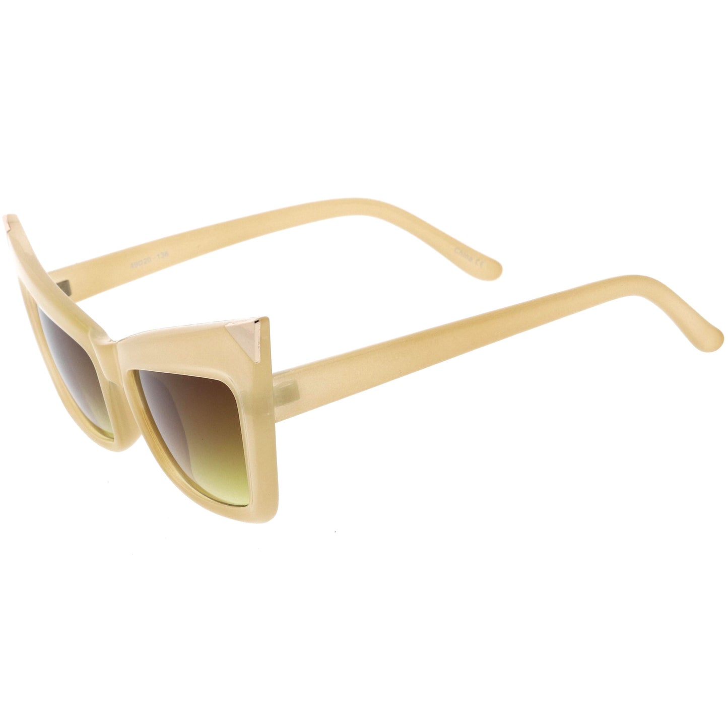 Sharp High-Pointed Metal Tip Designer-Inspired Fashion Cat Eye Sunglasses D004