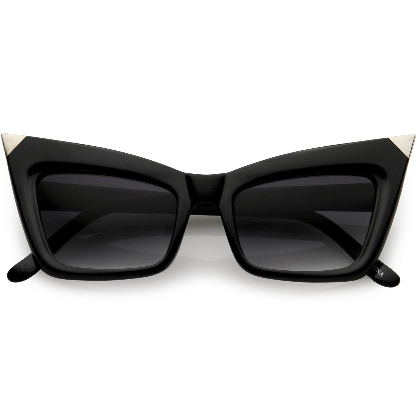 Sharp High-Pointed Metal Tip Designer-Inspired Fashion Cat Eye Sunglasses D004