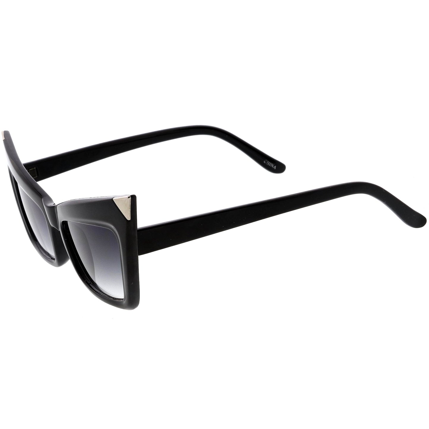 Sharp High-Pointed Metal Tip Designer-Inspired Fashion Cat Eye Sunglasses D004