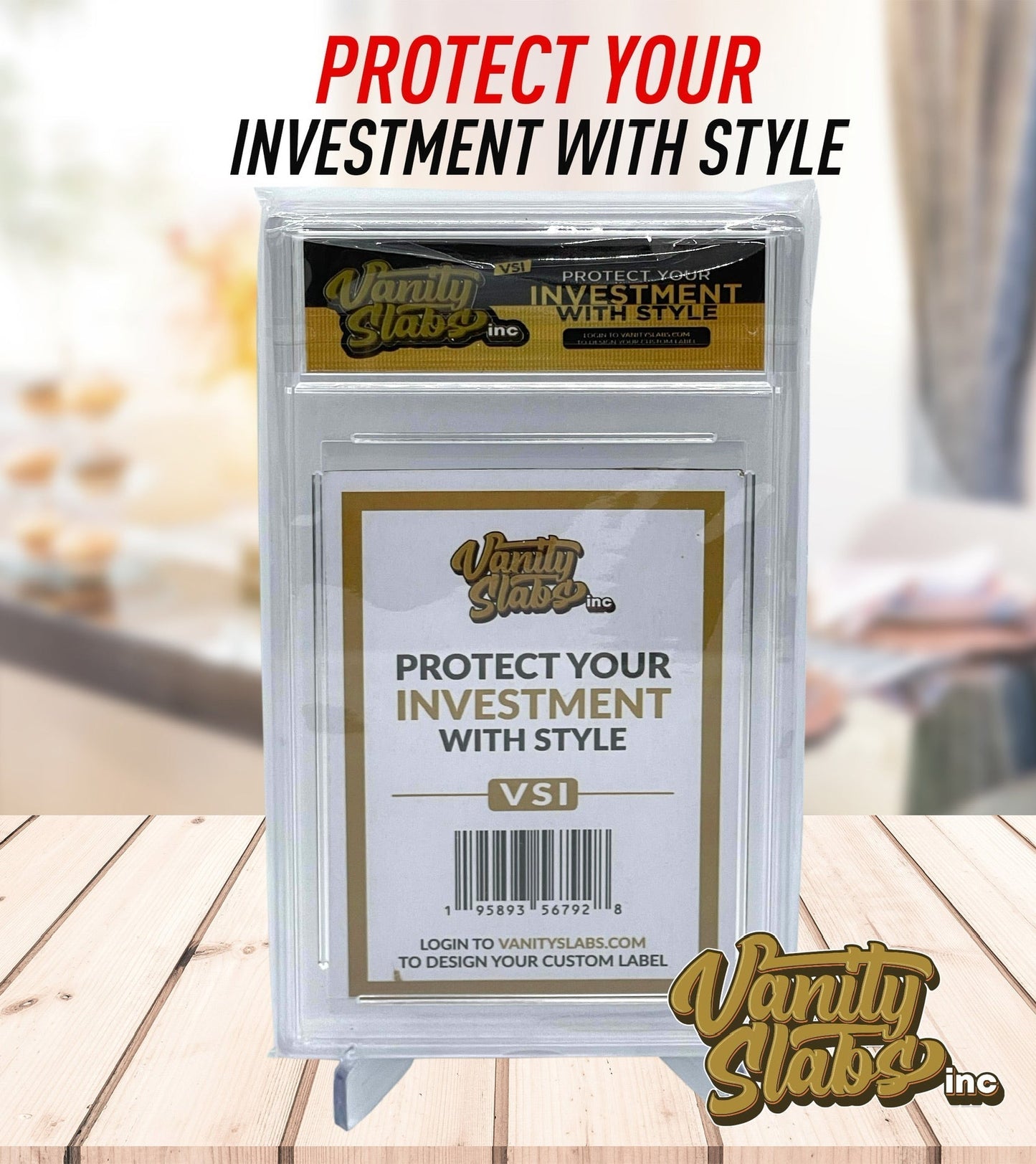 Vanity Slabs Holder 35pt Thickness for Standard Size Trading Cards Plastic Case for Baseball Football Hockey Basketball Cards