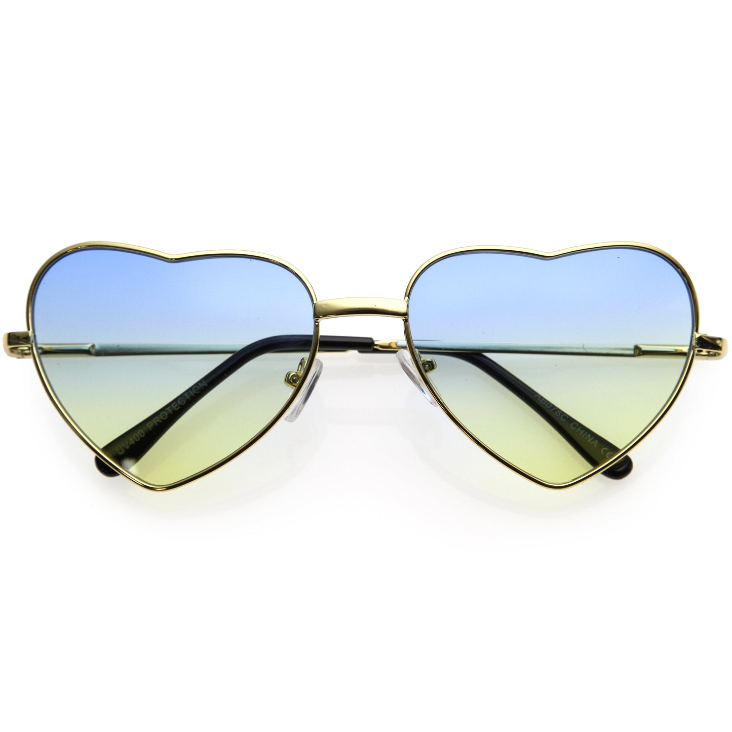 Sweet Gradient Lens Rainbow Fashion Metal Heart Sunglasses D239
