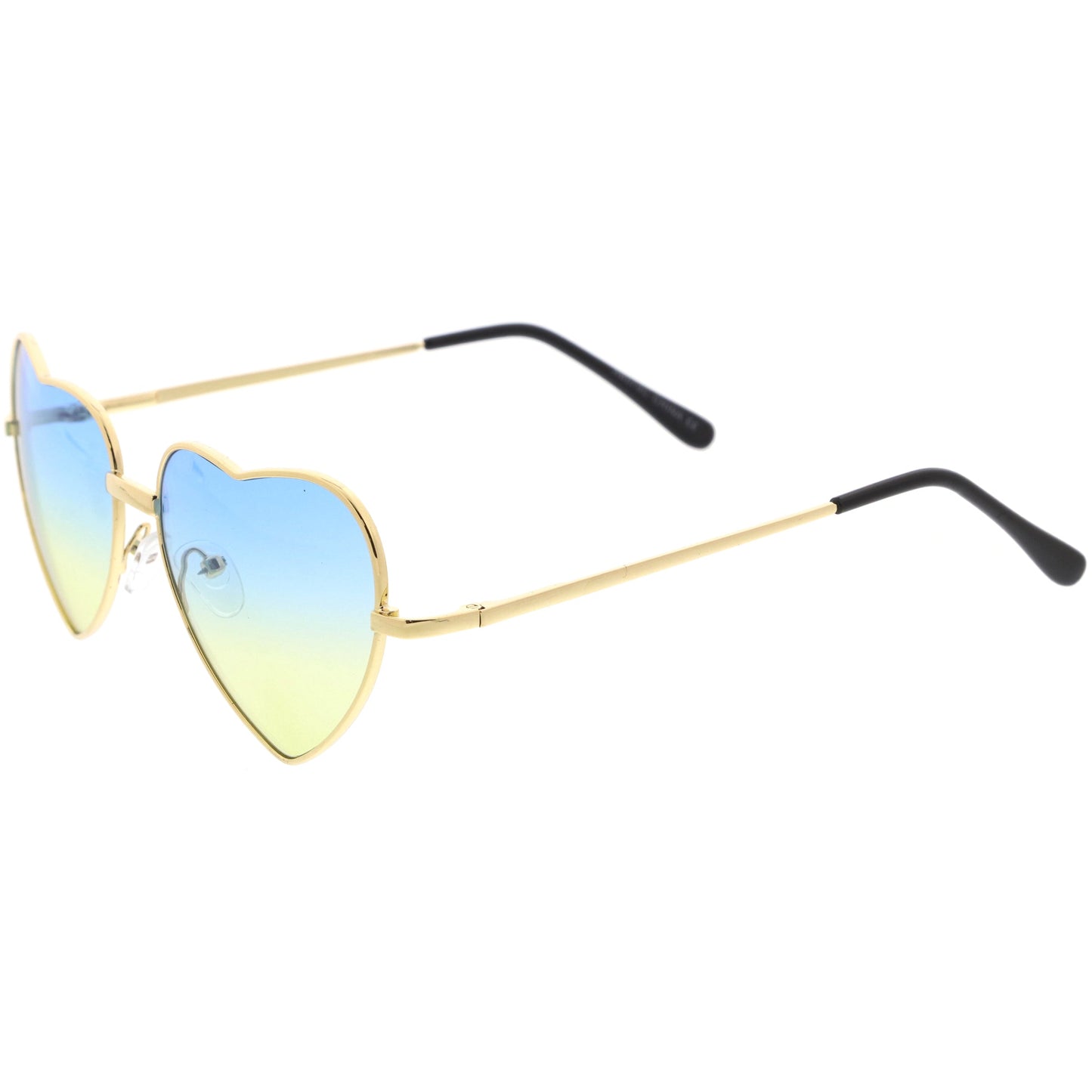 Sweet Gradient Lens Rainbow Fashion Metal Heart Sunglasses D239