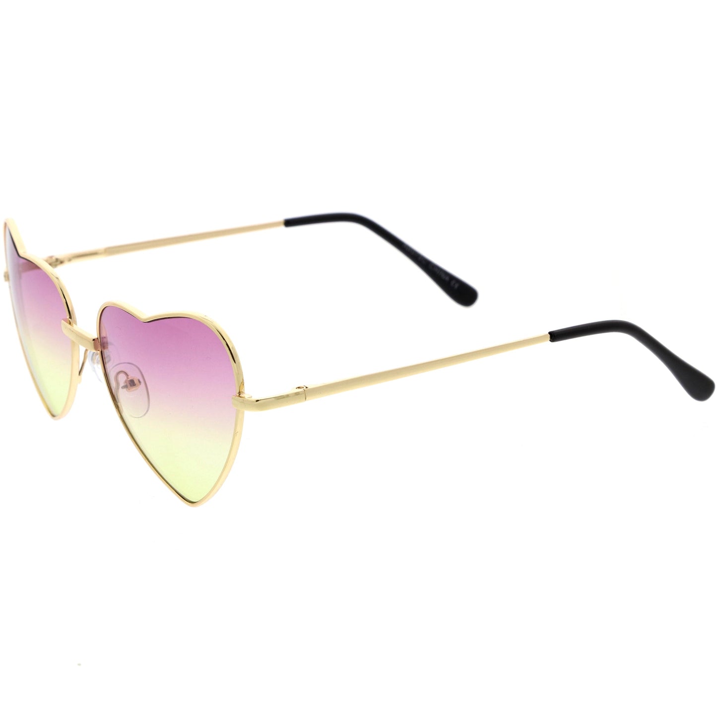 Sweet Gradient Lens Rainbow Fashion Metal Heart Sunglasses D239