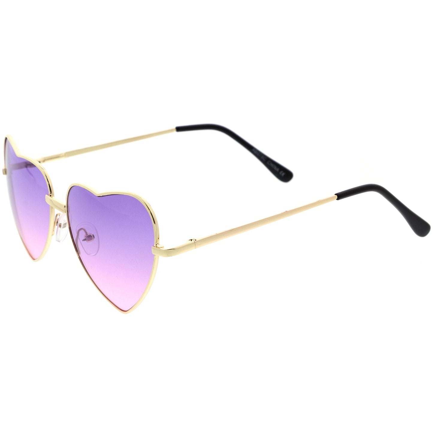 Sweet Gradient Lens Rainbow Fashion Metal Heart Sunglasses D239