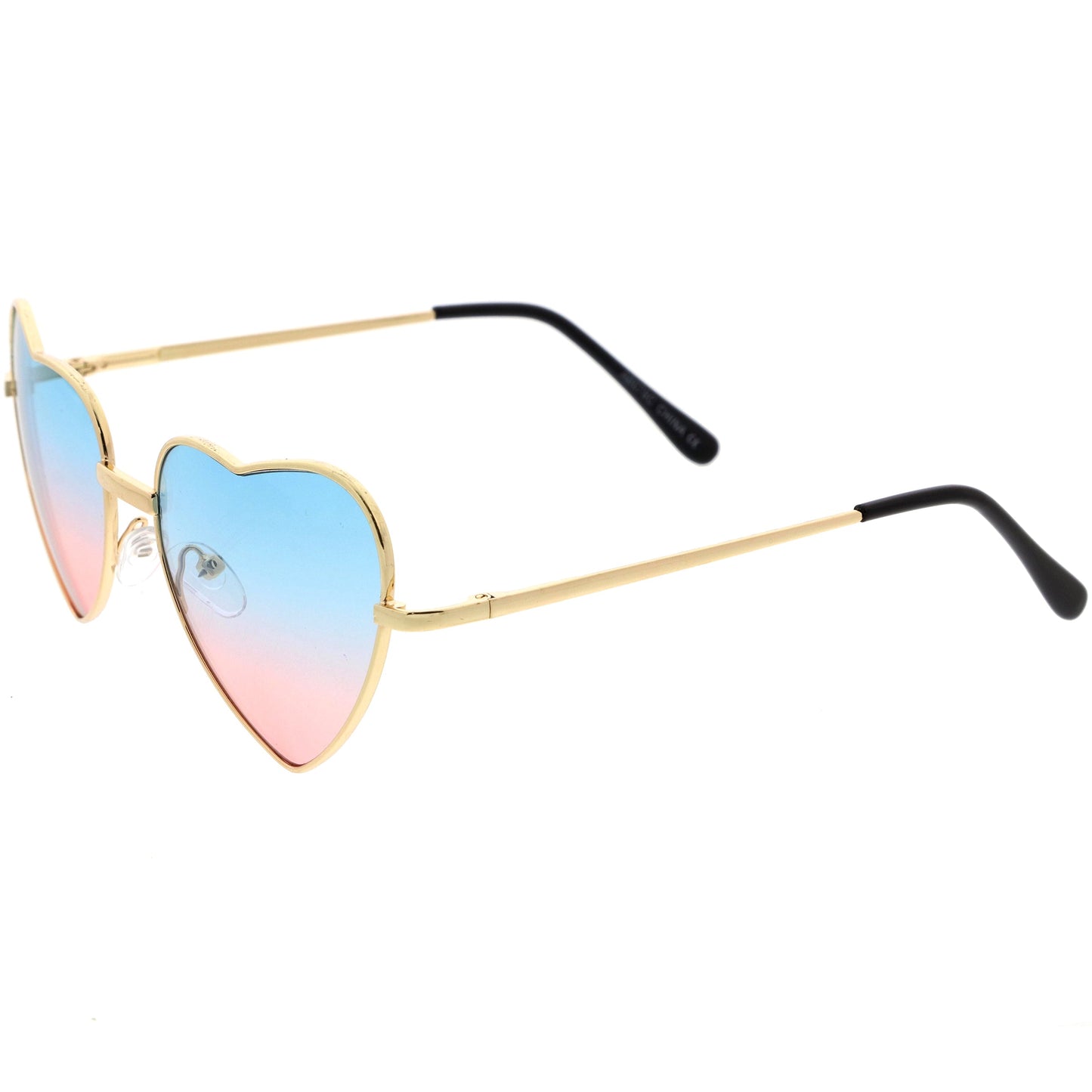 Sweet Gradient Lens Rainbow Fashion Metal Heart Sunglasses D239
