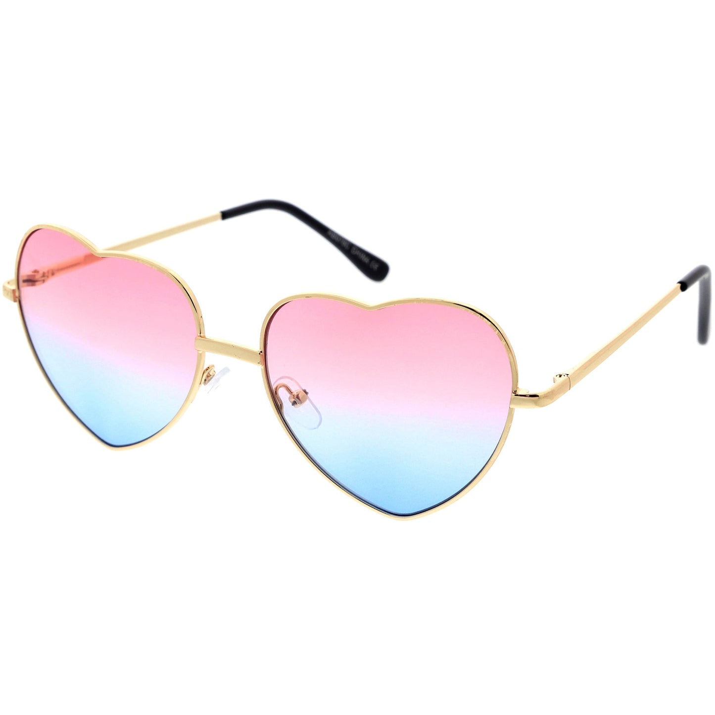 Sweet Gradient Lens Rainbow Fashion Metal Heart Sunglasses D239