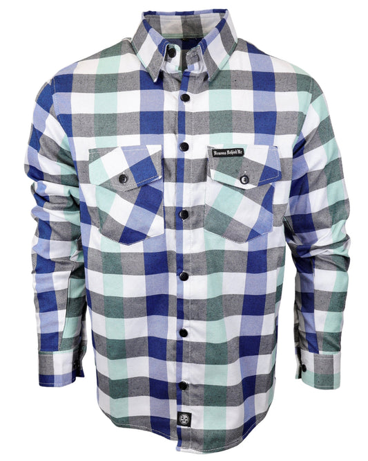 CLOSEOUT The "Sea Breeze" Flannel (Hidden Snap Collars)
