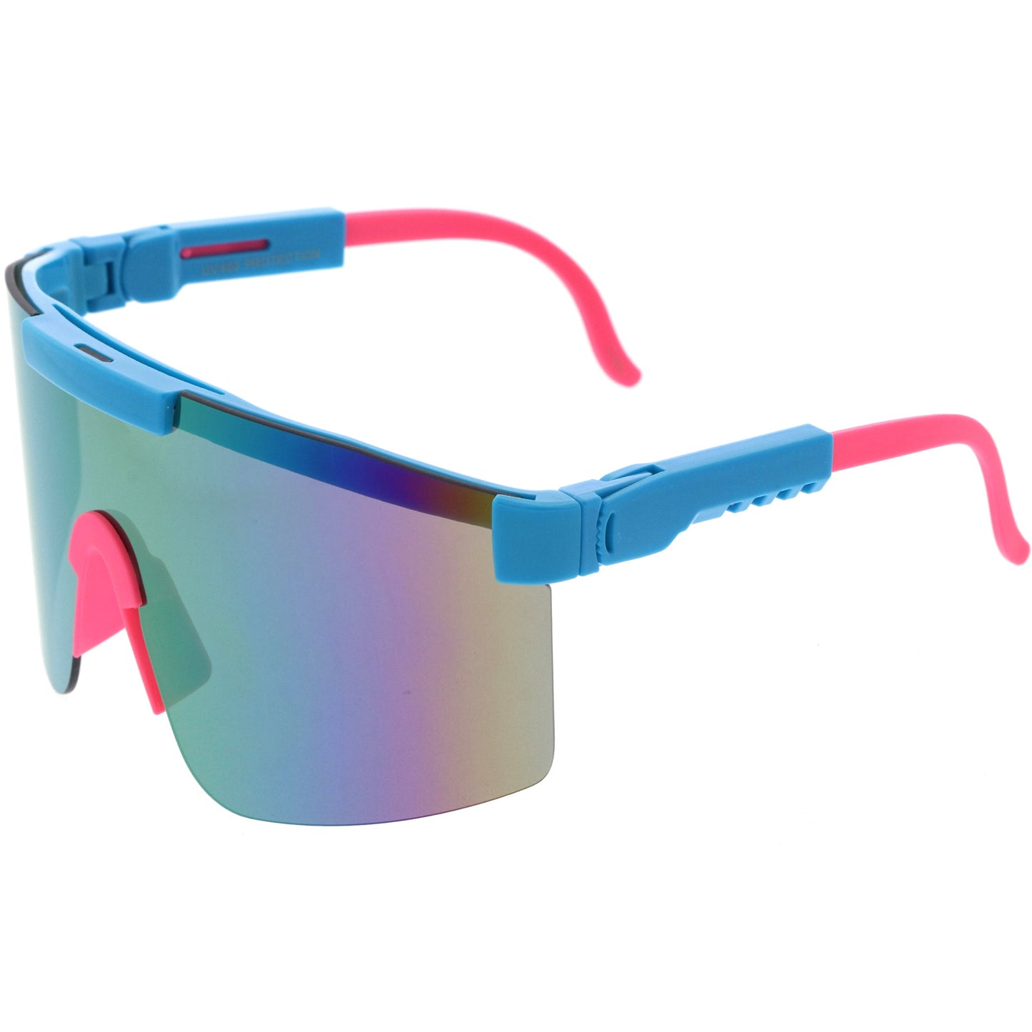 Adjustable Futuristic Side Panel Cyberpunk Monoblock Shield Sunglasses D266