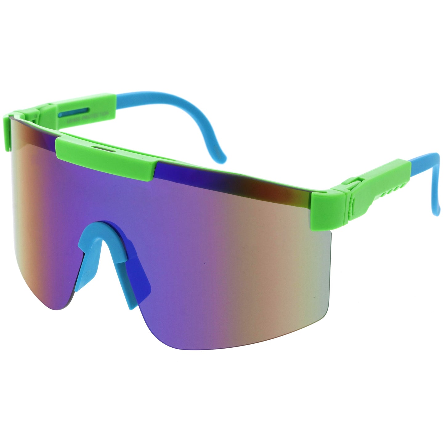 Adjustable Futuristic Side Panel Cyberpunk Monoblock Shield Sunglasses D266