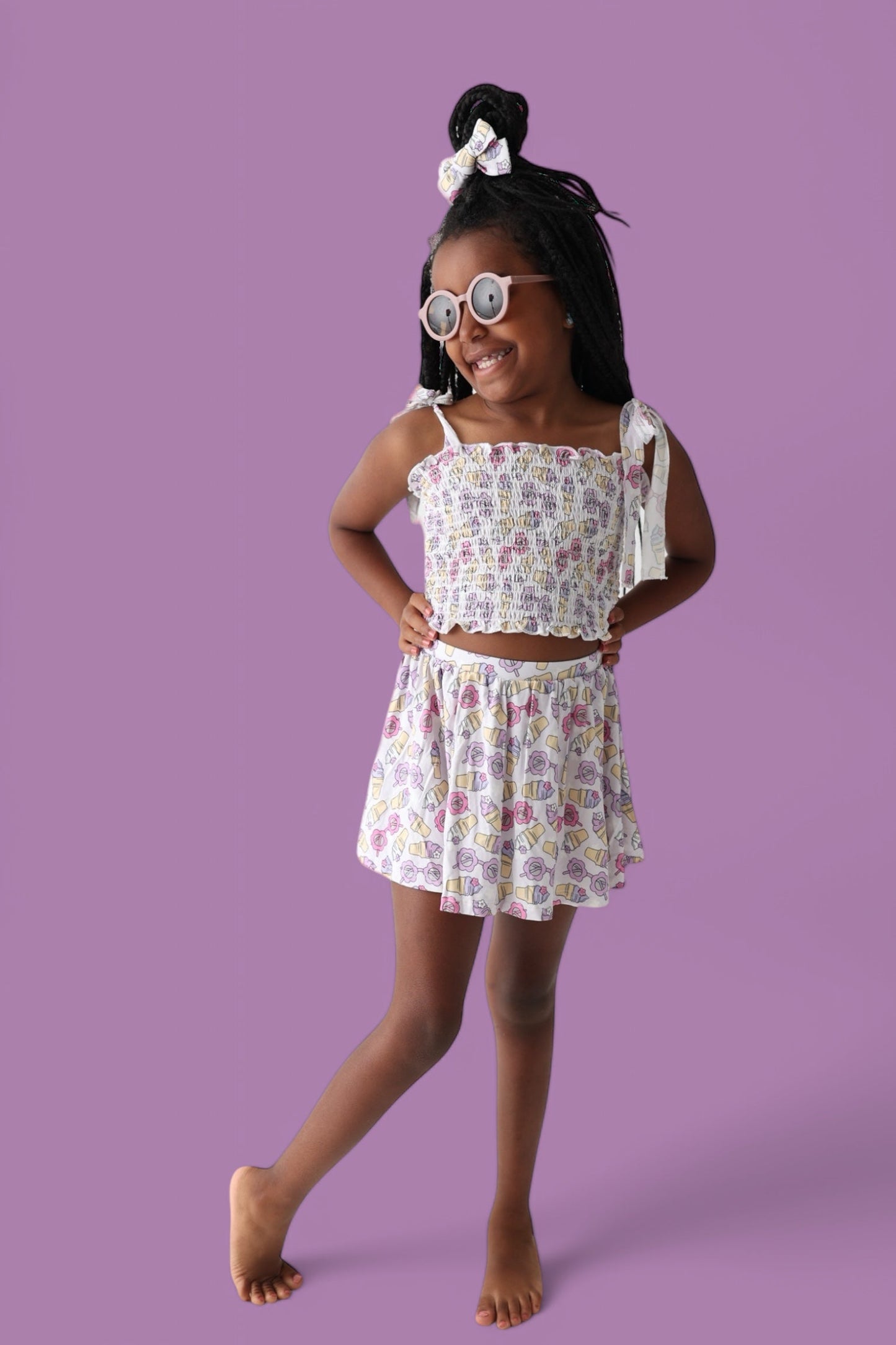 SWEET SUMMER DREAM SMOCKED SKORT SET