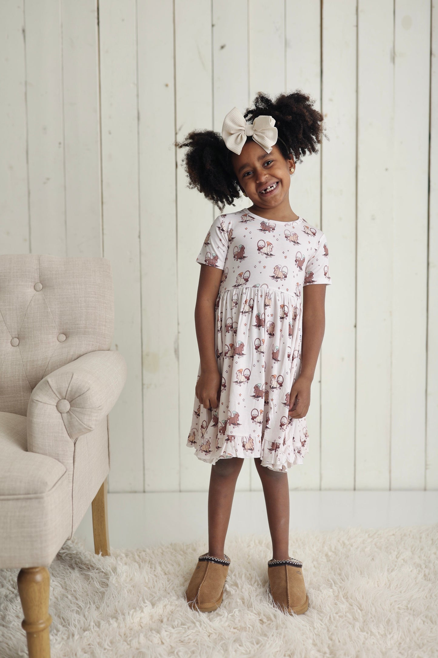 SKATING EGG HUNT DREAM RUFFLE DRESS