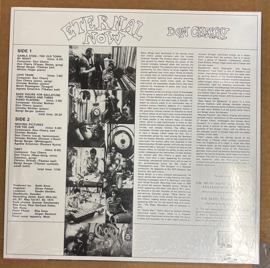 CHERRY, DON - ETERNAL NOW (COLOR VINYL) *Unofficial Release*