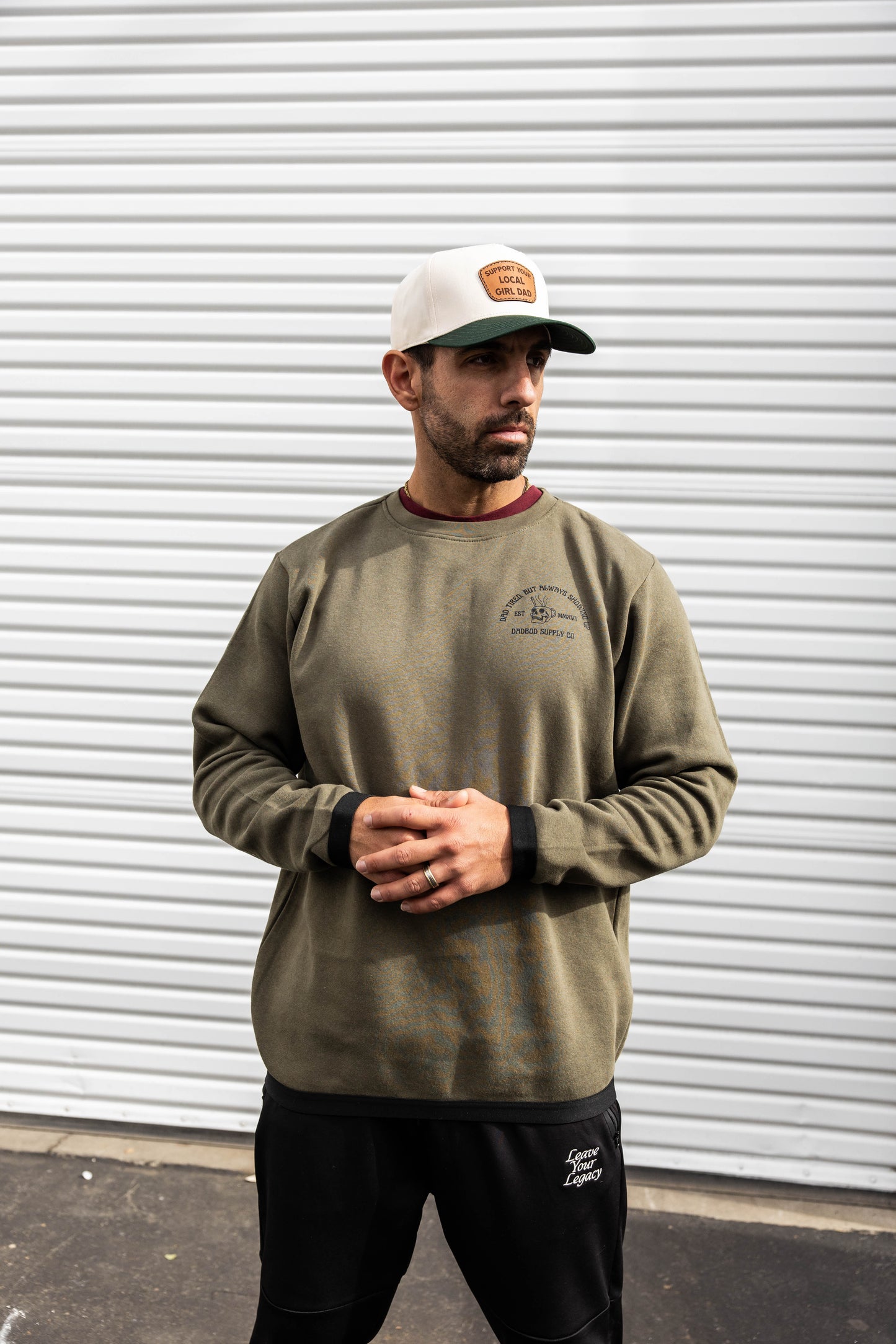 Dad Tired Crew Neck Sweatshirt