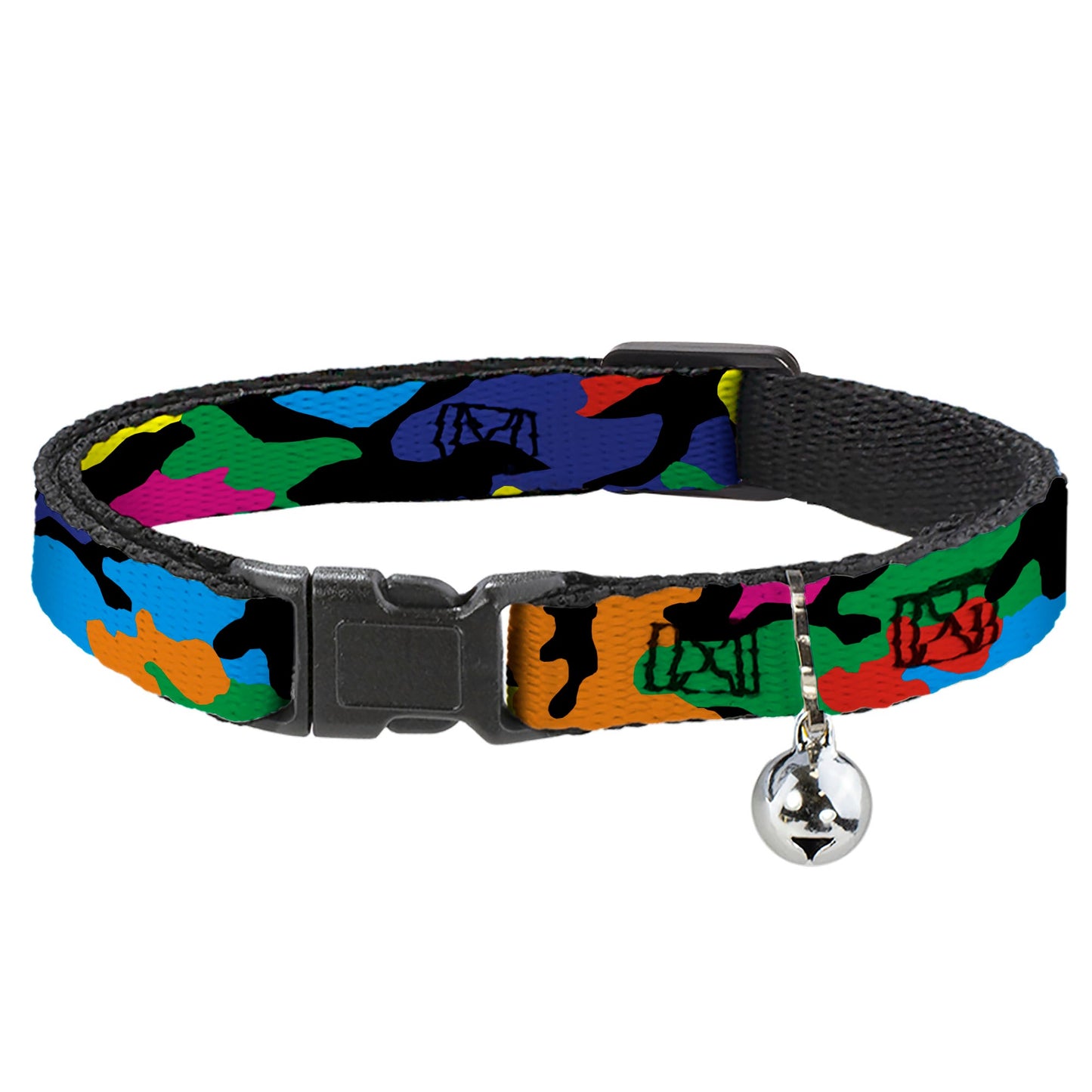 Cat Collar Breakaway - Camo Multi Neon