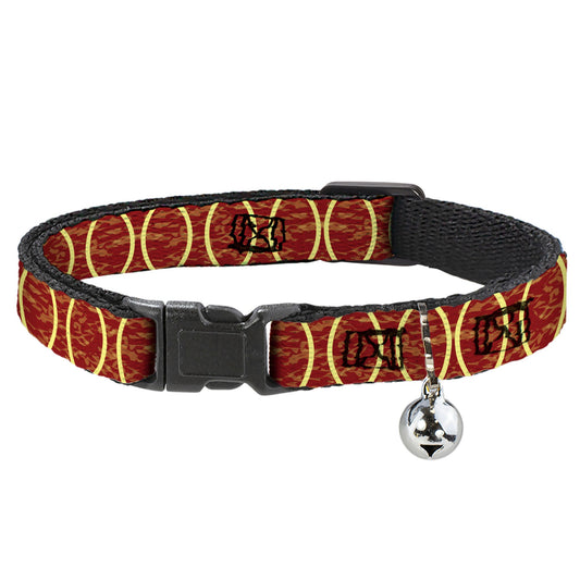 Cat Collar Breakaway - Rings Camo Burnt Orange Yellow