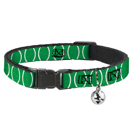 Cat Collar Breakaway - Rings Camo Neon Green White