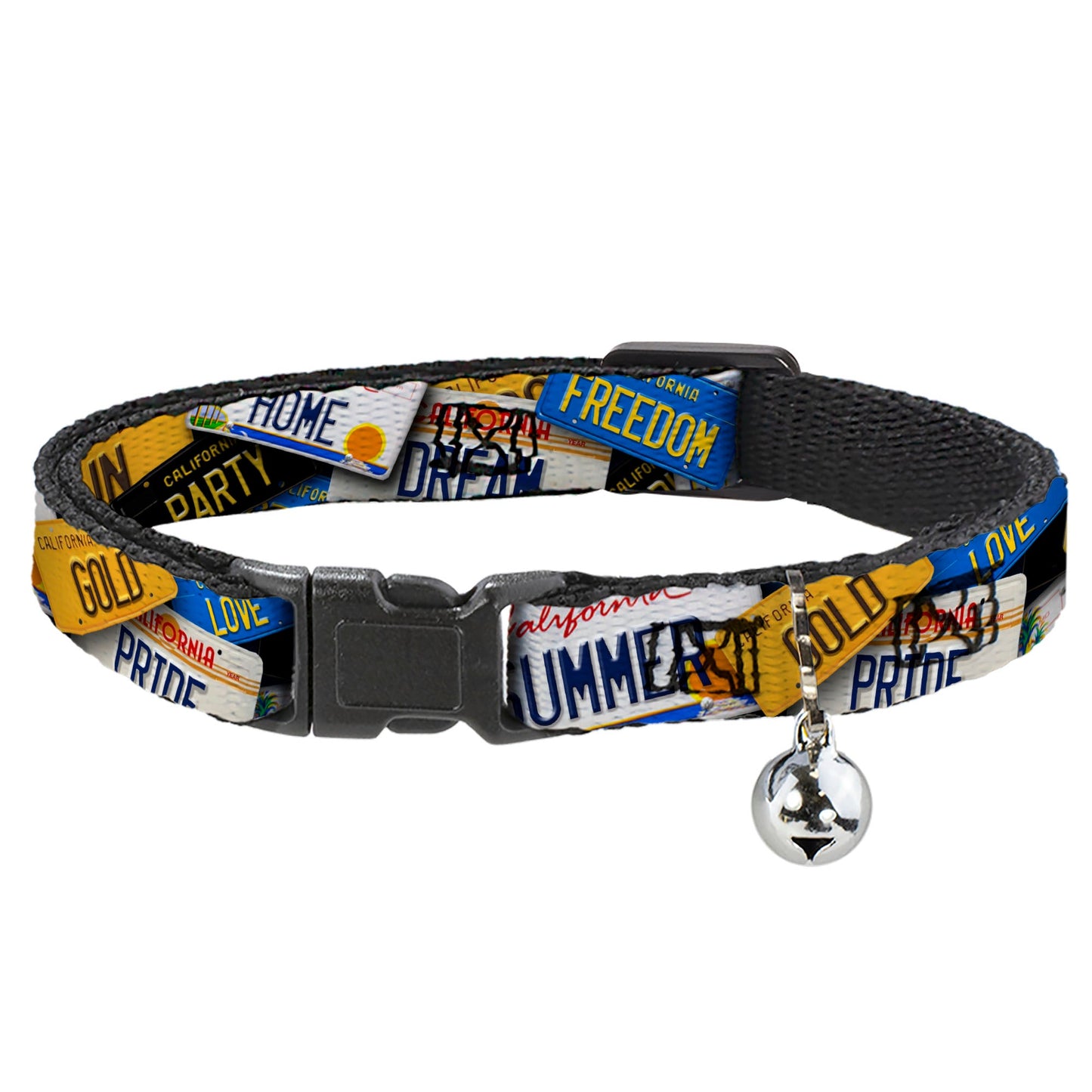 Cat Collar Breakaway - Cali License Plates Stacked