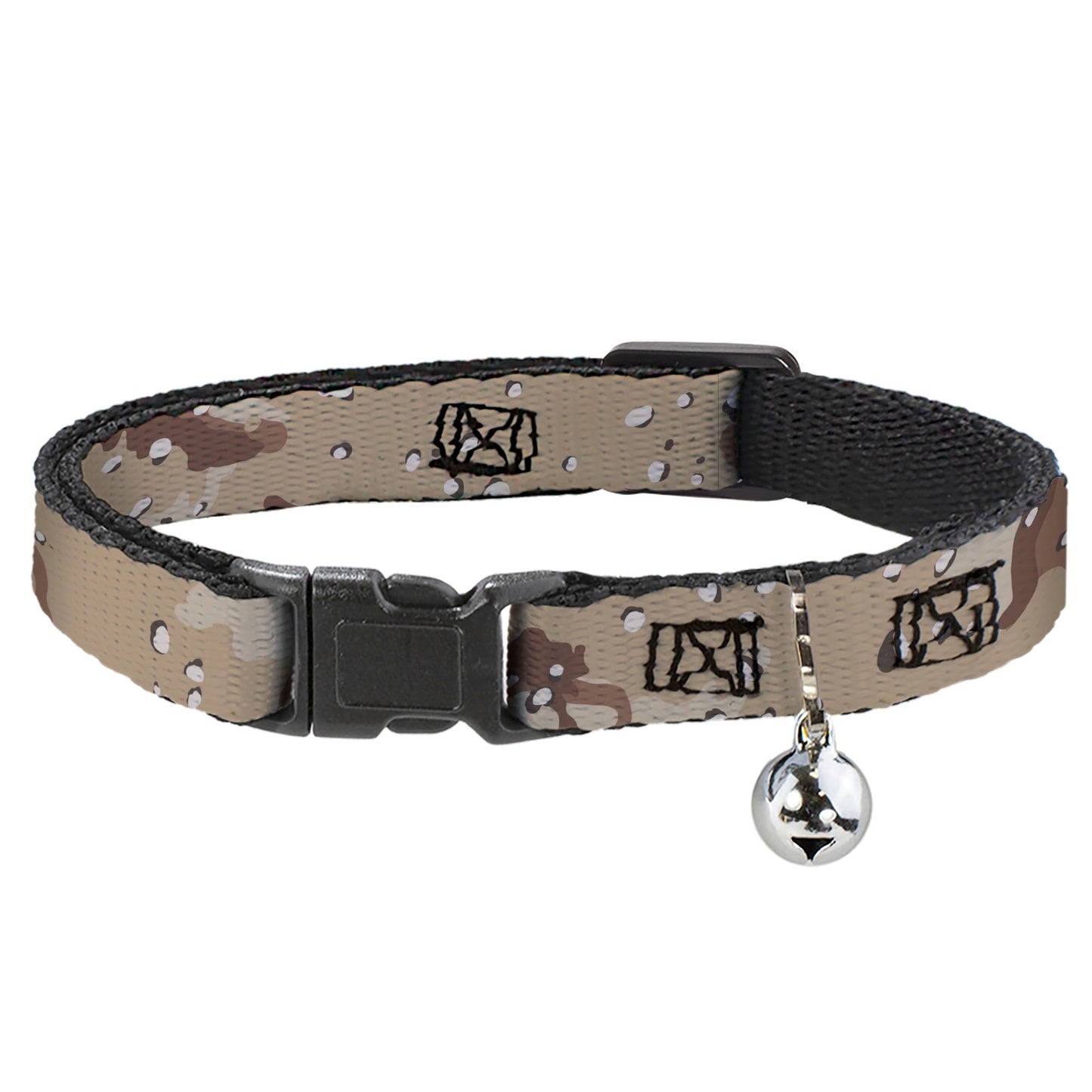 Cat Collar Breakaway - Desert Camo Tans Browns