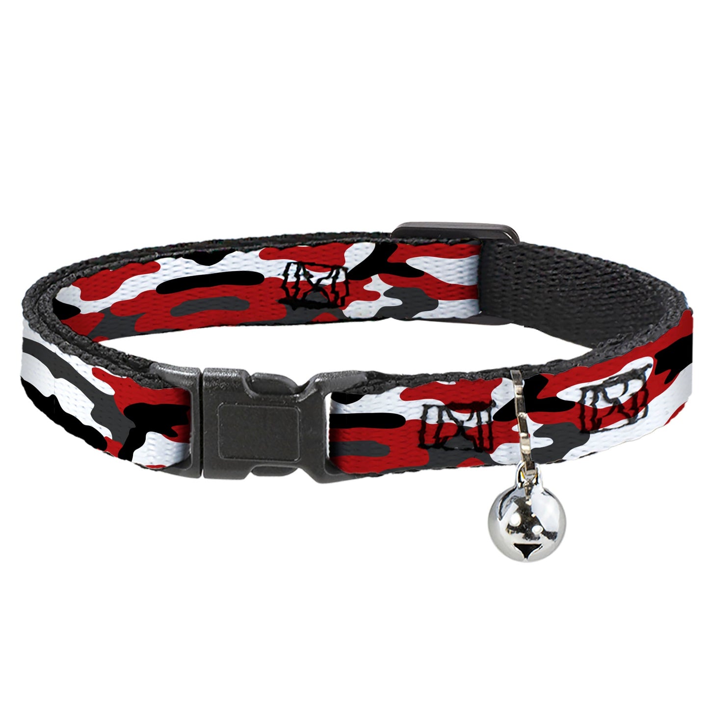 Cat Collar Breakaway - Camo Red Black Gray White