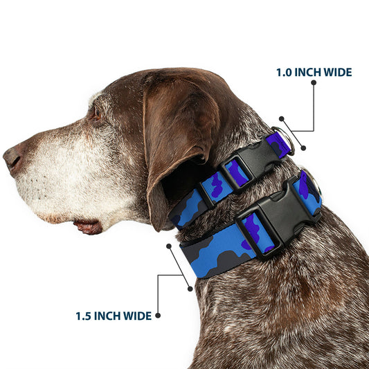 Plastic Clip Collar - Camo Blue