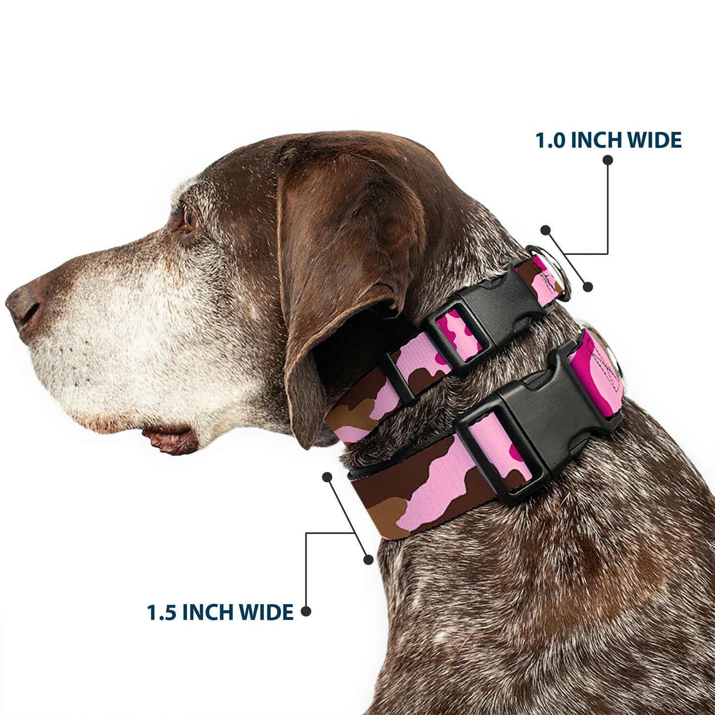 Plastic Clip Collar - Camo Pink
