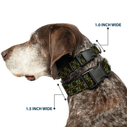 Plastic Clip Collar - Top Skulls Black/Camo Olive